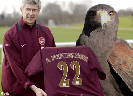 New signing Angel poses with Arsene at Colney